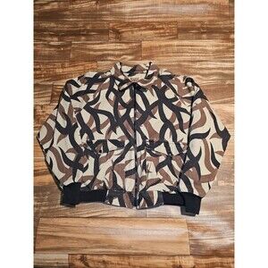 vintage USA made ASAT predator camouflage fleece jacket HUNTING coat bomber L